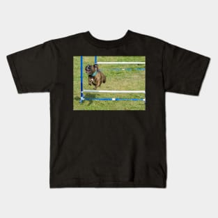 Dog jumping Kids T-Shirt